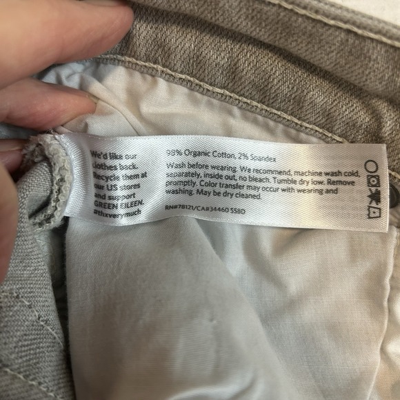 Eileen Fisher Jeans Size 14 Gray Denim 98%Cotton 2% Spandex Straight 5Pocket EUC - Picture 7 of 11